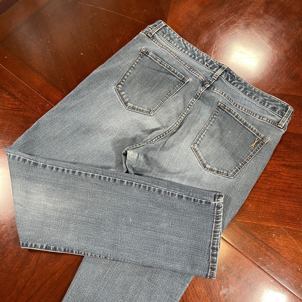 Vintage America Blues Wonderland Slim Straight Jeans Women 12/31 Distressed Fair